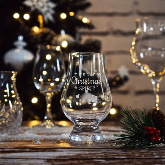 MoodCompanyNL - Whiskyglas Gegraveerd Full of Xmas Spirit - Glencairn Crystal Scotland - 6095643529555