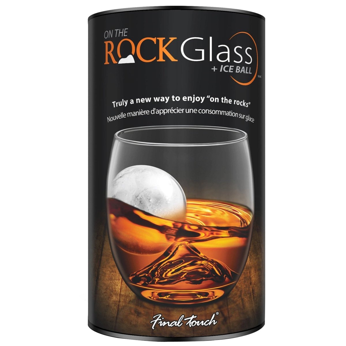 MoodCompanyNL - Whiskyglas Rock met IJsblokjesvorm - 236ml - Final Touch - 0886245004184