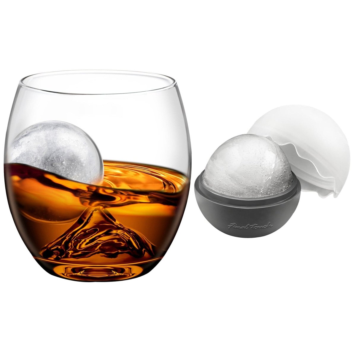 MoodCompanyNL - Whiskyglas Rock met IJsblokjesvorm - 236ml - Final Touch - 0886245004184