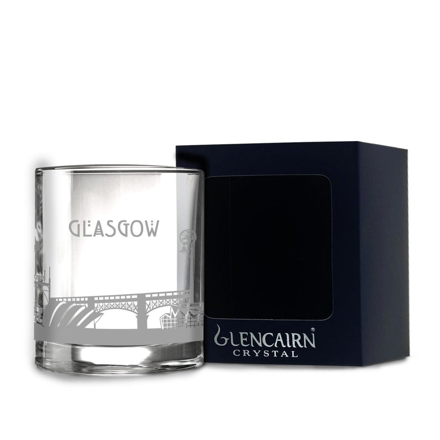 MoodCompanyNL - Whiskyglas Skyline Glasgow - Gegraveerd - Glencairn Crystal Scotland - 6091028318349