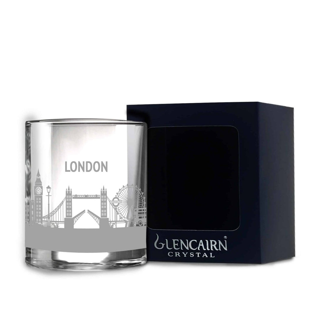 MoodCompanyNL - Whiskyglas Skyline Londen - Gegraveerd - Glencairn Crystal Scotland - 6151206416424