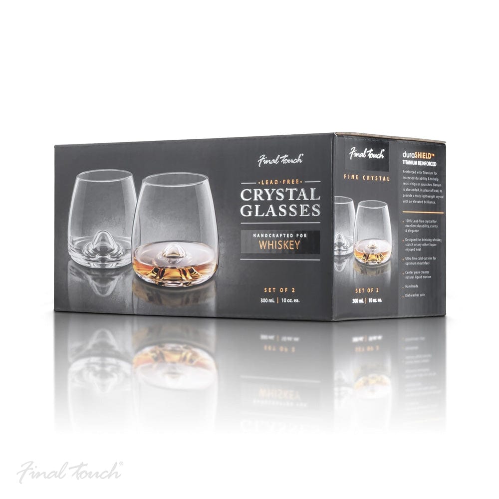 MoodCompanyNL - Whiskyglas Tumbler set van 2 - 300ml - Loodvrij kristal - Handgemaakt - Final Touch - 886245008267