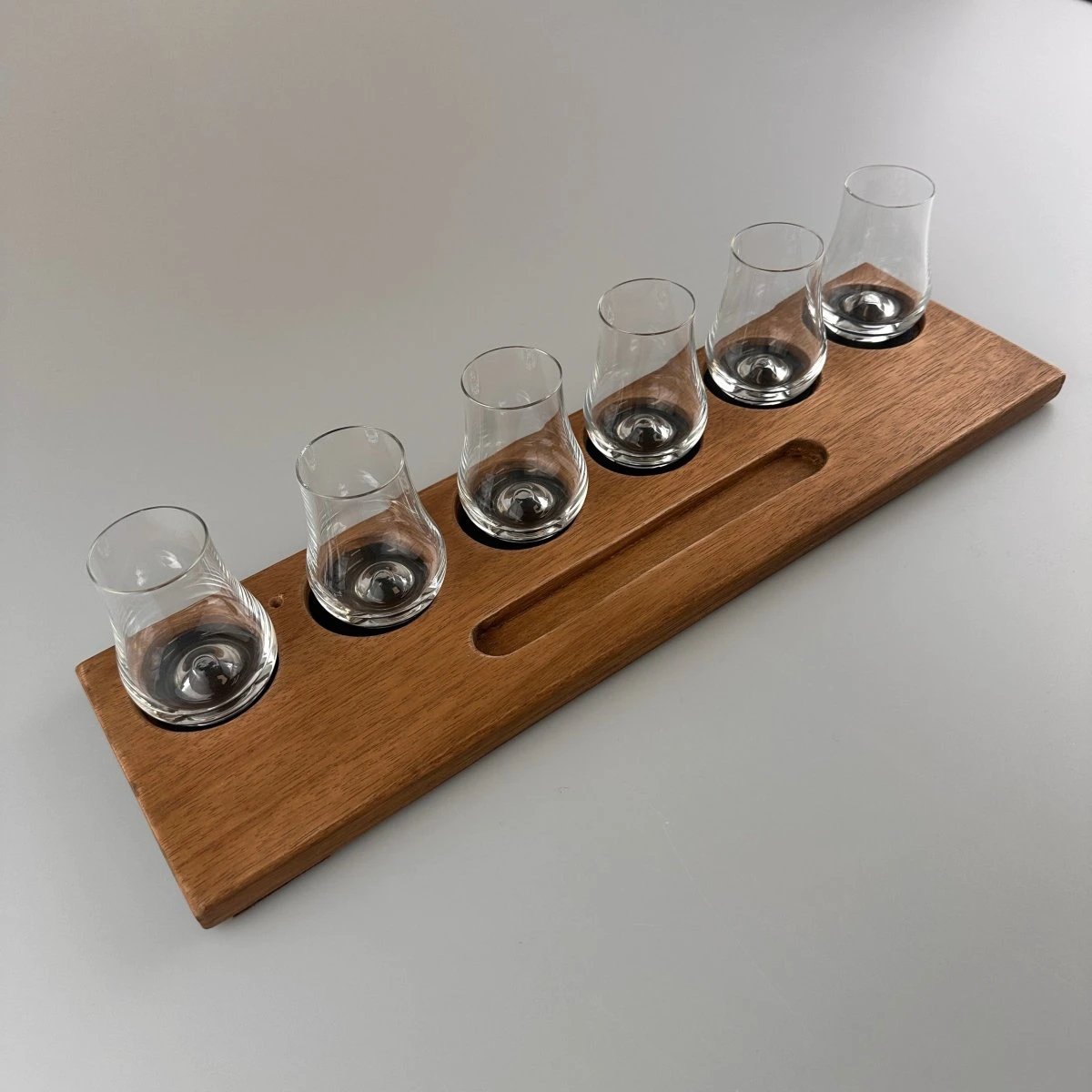 Whiskyglashouder Breed met glaswerk - Handgemaakt - E.W.B. België by MoodCompanyNL