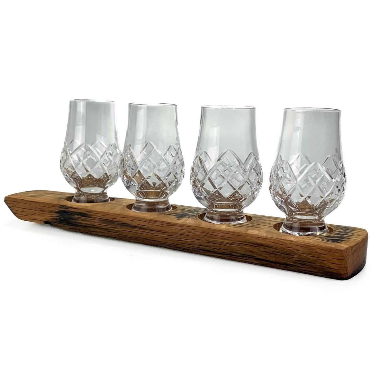 MoodCompanyNL - Whiskyglashouder van oude whiskyvaten met 4 Glencairn Cut Whiskyglazen - Darach en Glencairn Crystal Scotland - 6091030232220