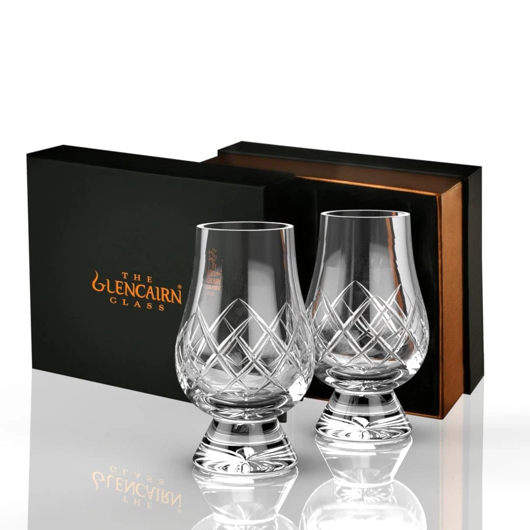 Whiskyglazen Cut 2 stuks - Geschenkverpakking - Loodkristal - Glencairn Crystal Scotland by MoodCompanyNL