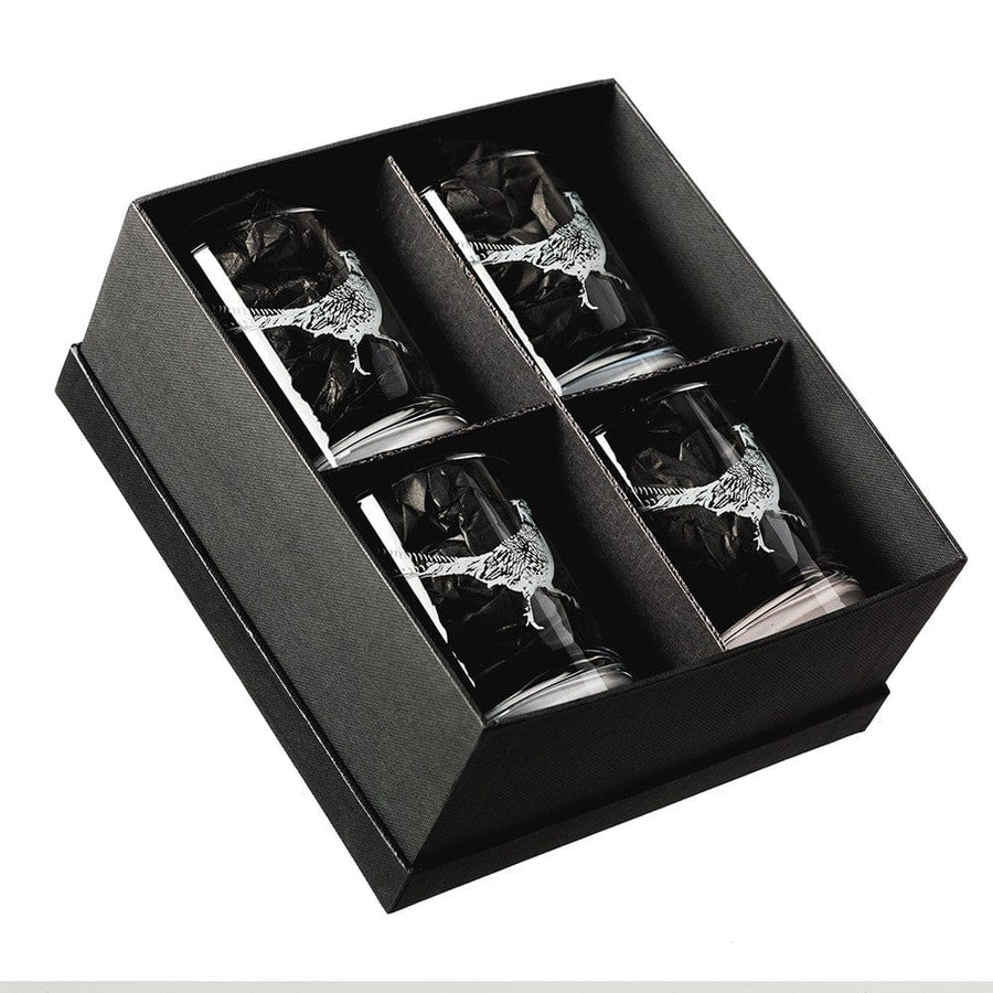 MoodCompanyNL - Whiskyglazen Gegraveerd met Fazant 4 stuks - Just Slate Company Scotland - 5060718710528