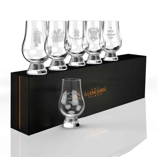 MoodCompanyNL - Whiskyglazen gegraveerd SCOTLAND 6 stuks - Glencairn Crystal Scotland - 6091032834842
