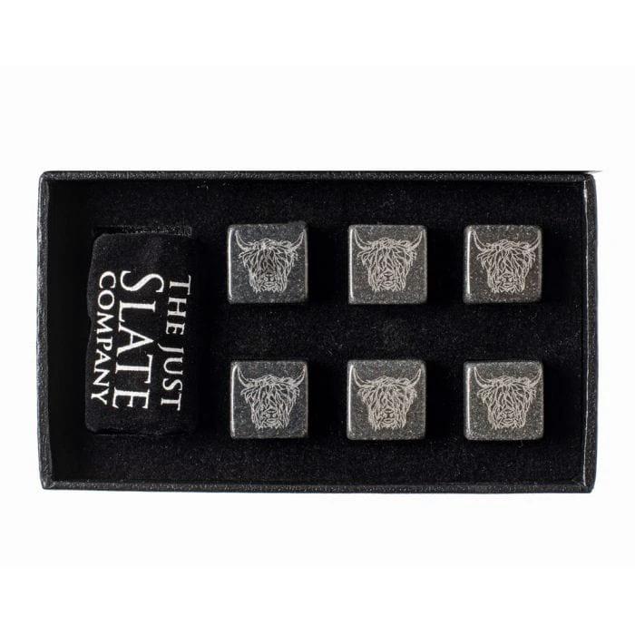 Whiskystenen Schotse Hooglander - Gegraveerd - Just Slate Company Scotland by MoodCompanyNL